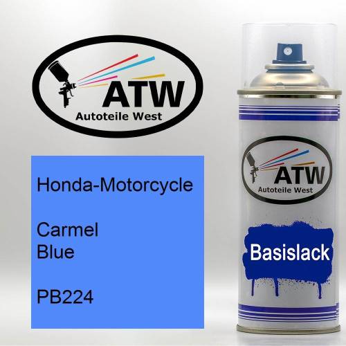 Honda-Motorcycle, Carmel Blue, PB224: 400ml Sprühdose, von ATW Autoteile West.
